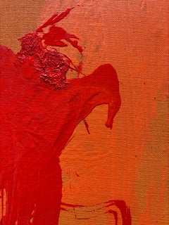 ABSTRACT Artwork Orange Red Contemporary Artist Jonathan Freemantle Landscapes