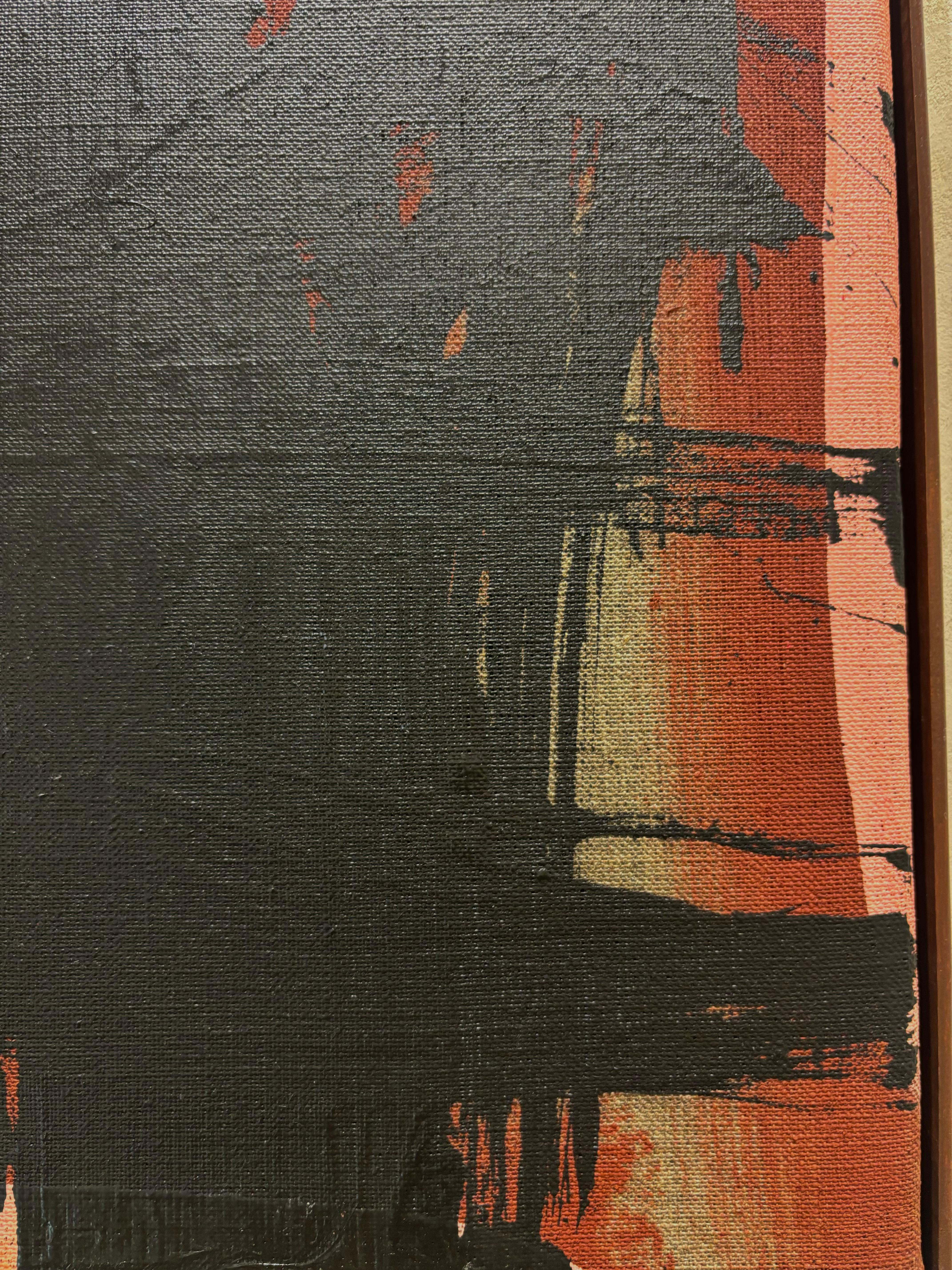ABSTRACT Opera d'arte Arancione Rosso dell'artista contemporaneo Jonathan Freemantle 2024 in vendita 1