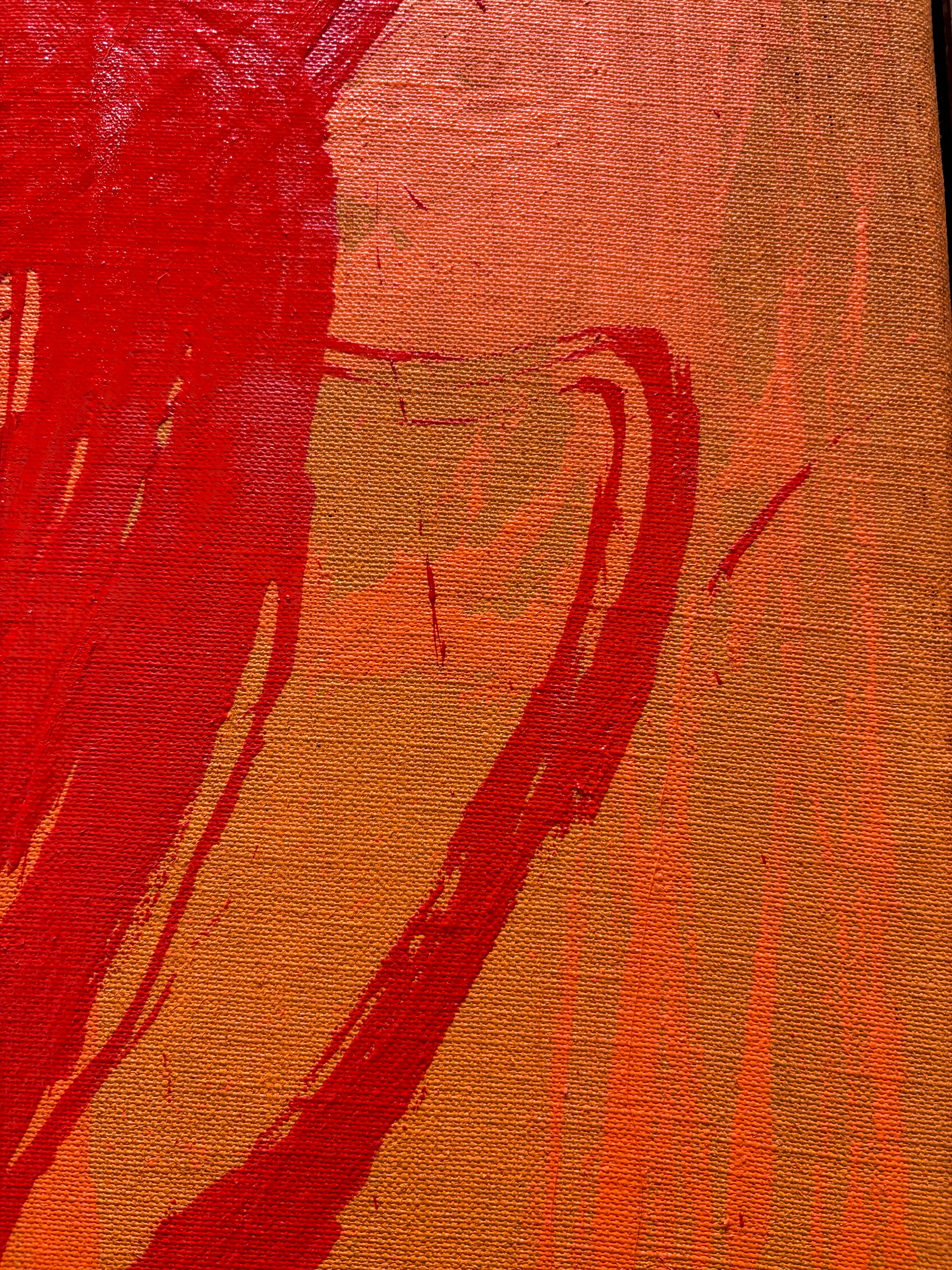 ABSTRACT Opera d'arte Arancione Rosso Artista contemporaneo Jonathan Freemantle Paesaggi in vendita 2