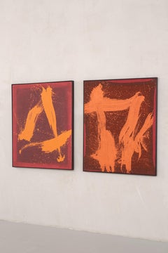 Diptyque Landscapes Orange Red Contemporary Jonathan Freemantle