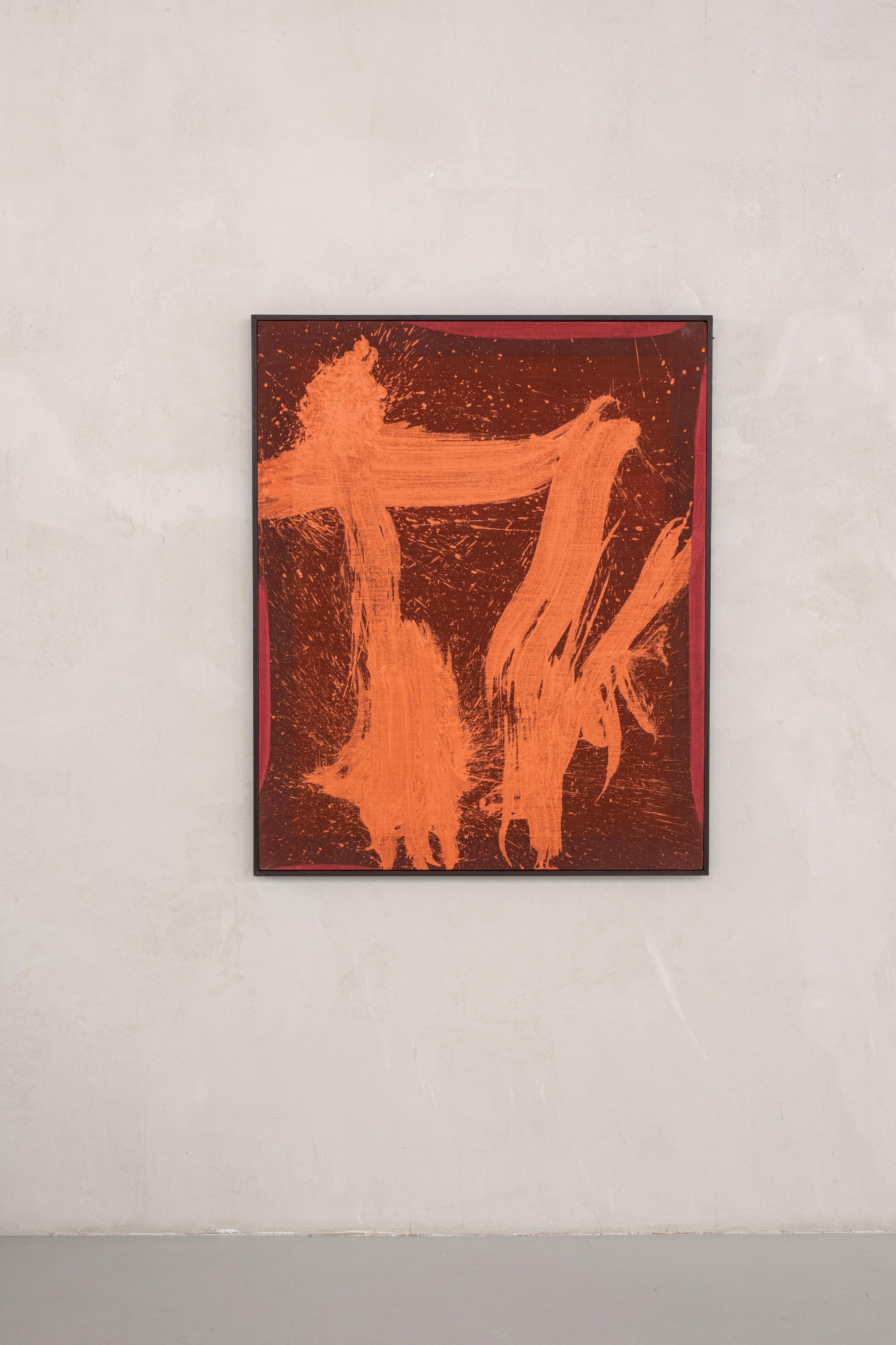 ABSTRACT Paesaggi gestuali Arancione Rosso Contemporaneo Jonathan Freemantle