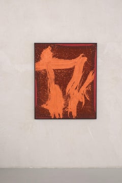 ABSTRACT Paesaggi gestuali Arancione Rosso Contemporaneo Jonathan Freemantle