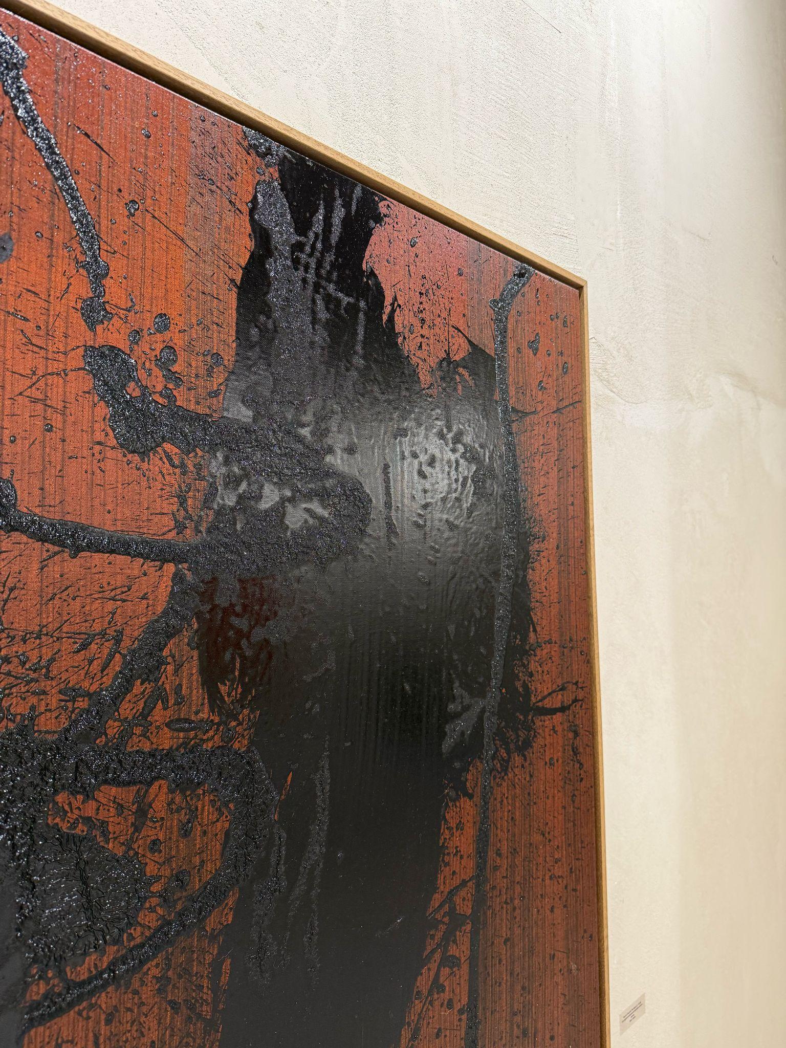ABSTRACT Gestische Landschaften Black Brown Contemporary Jonathan Freemantle im Angebot 2