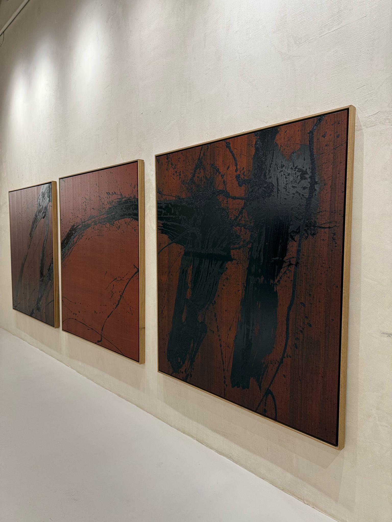 ABSTRACT Gestische Landschaften Black Brown Contemporary Jonathan Freemantle im Angebot 4