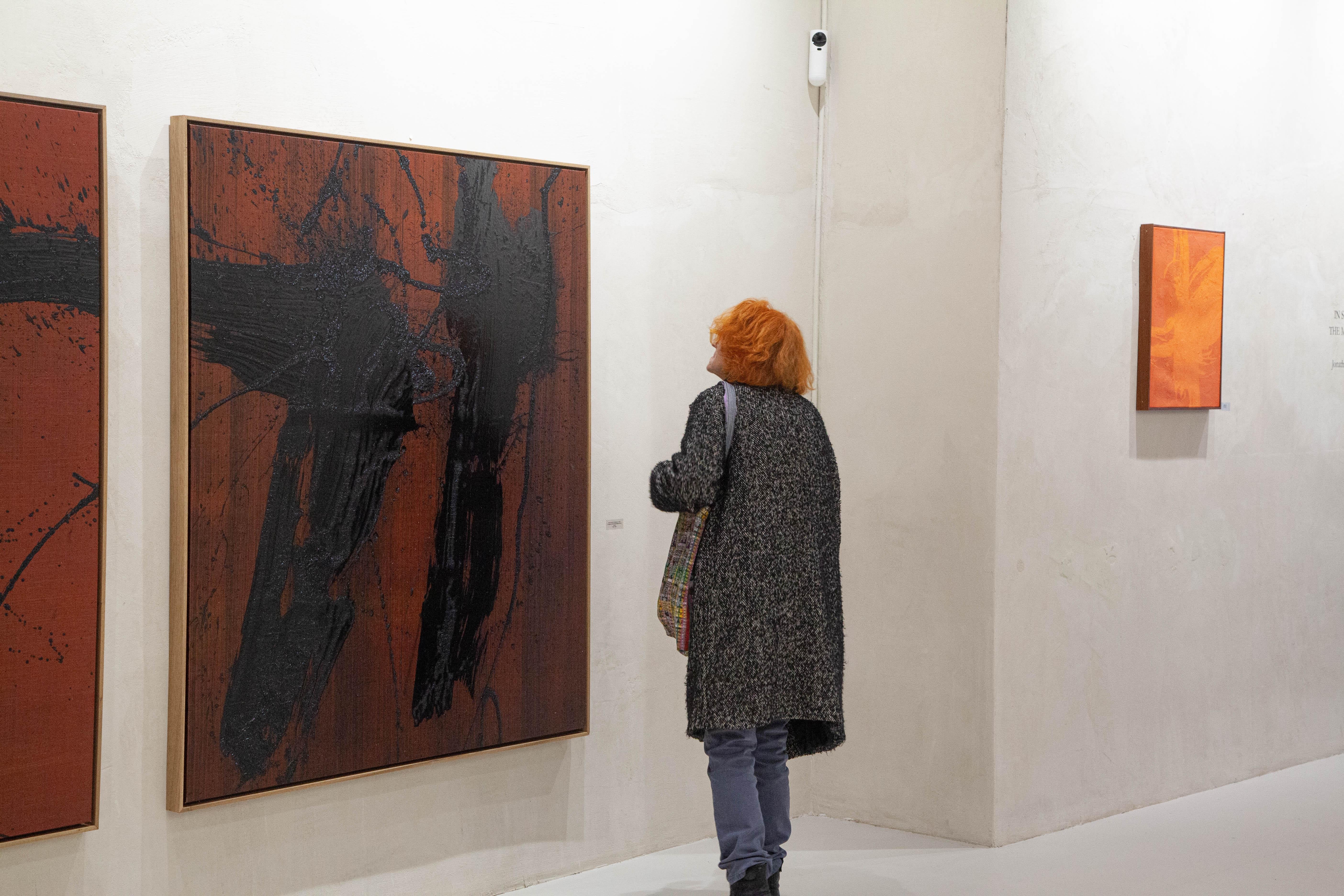 ABSTRACT Gestische Landschaften Black Brown Contemporary Jonathan Freemantle im Angebot 5