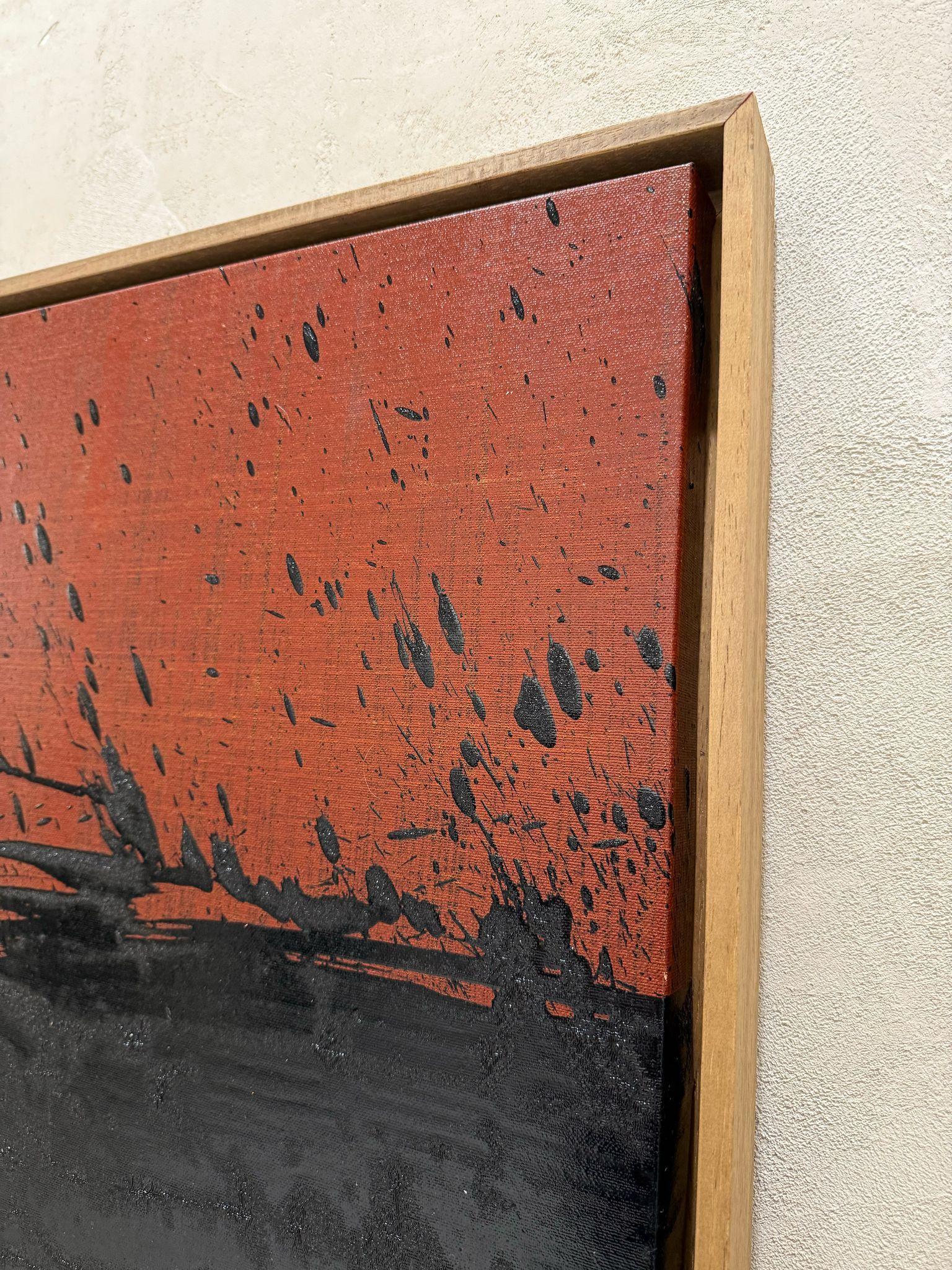 ABSTRACT Paesaggi gestuali Nero Terracotta Contemporaneo Jonathan Freemantle in vendita 2