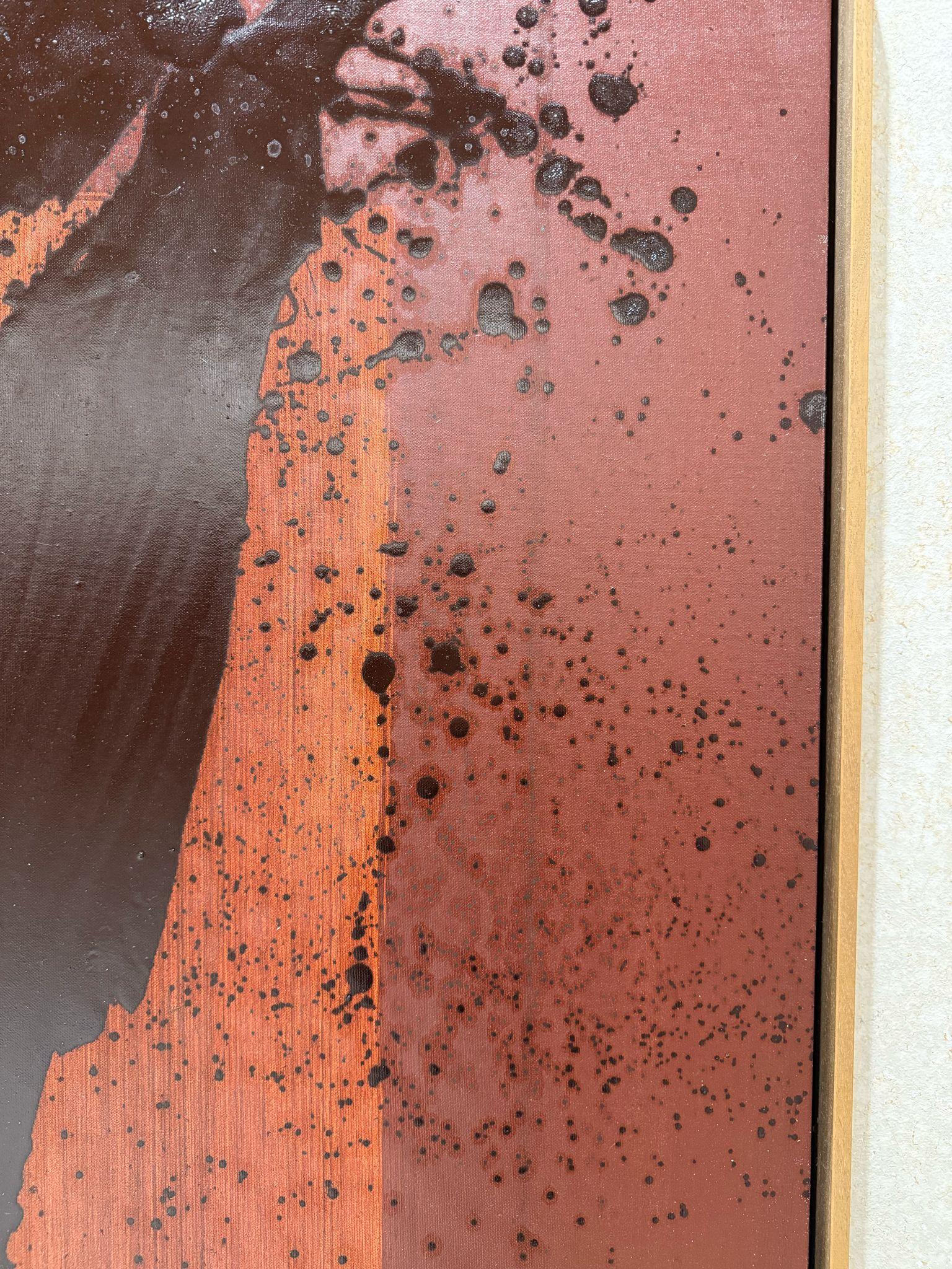 ABSTRACT Paesaggi gestuali Nero Terracotta Contemporaneo Jonathan Freemantle in vendita 2