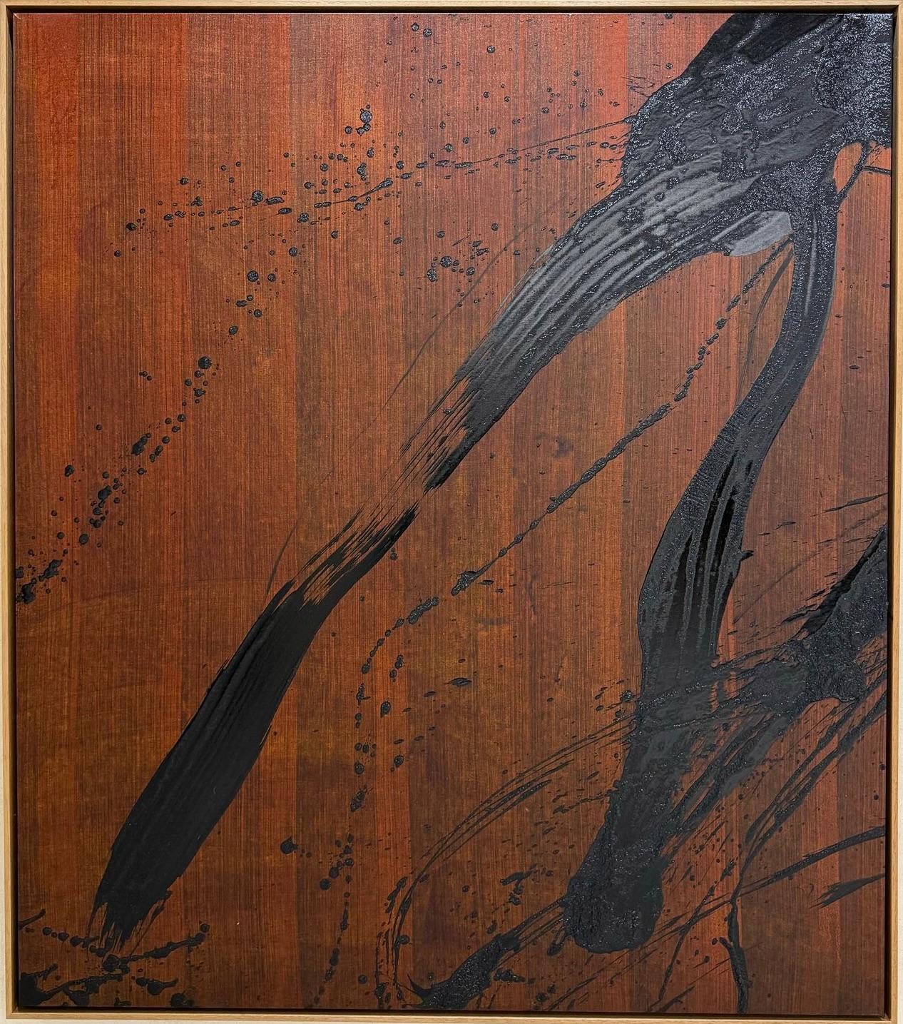 ABSTRACT Gestural Landscapes Dark Black Brown Contemporary Jonathan Freemantle