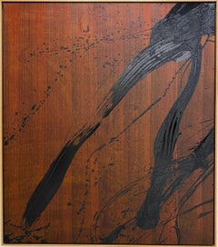 ABSTRACT Gestural Landscapes Dark Black Brown Contemporary Jonathan Freemantle