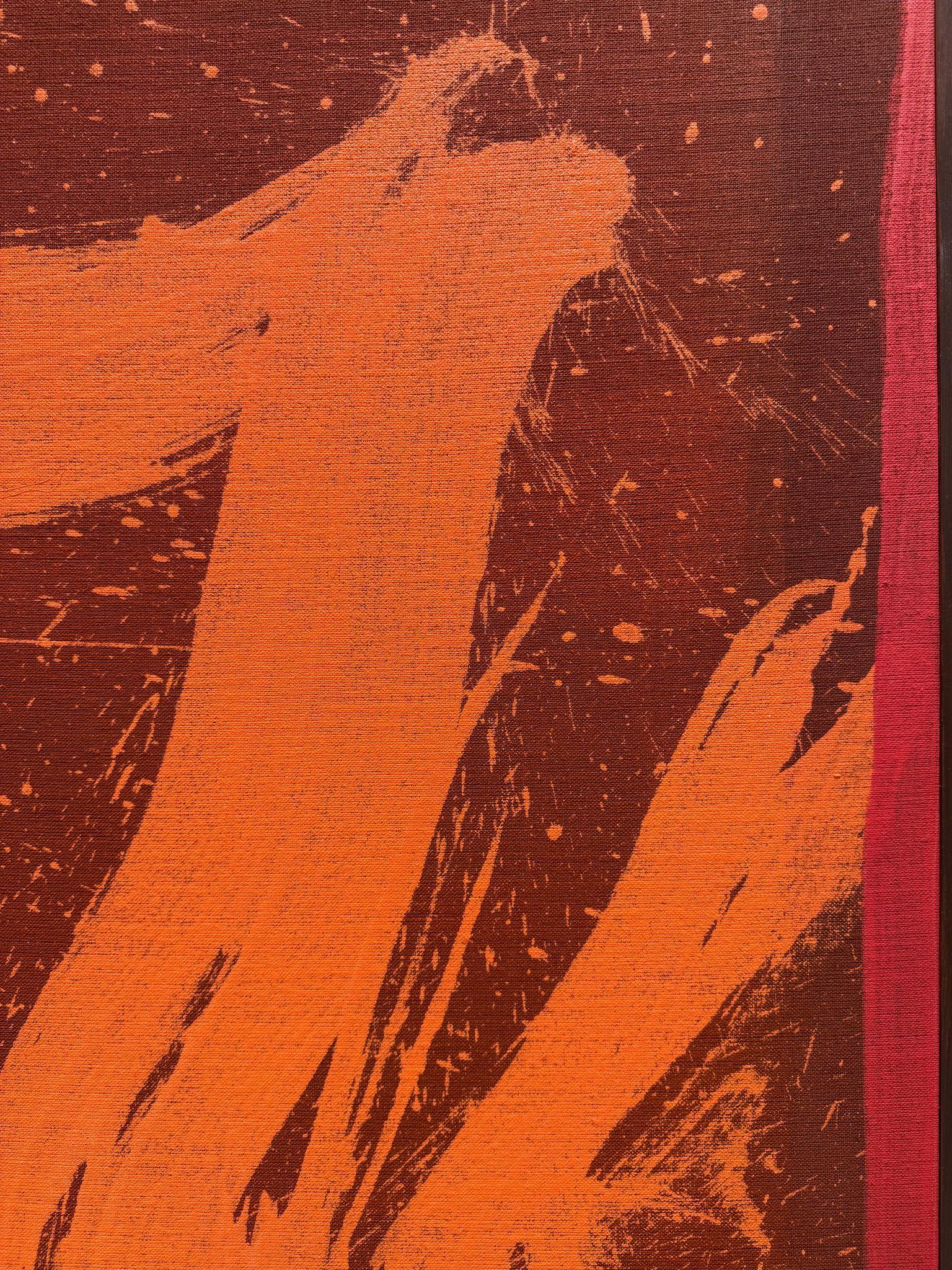 RESUMEN Paisajes gestuales Naranja Rojo Contemporáneo Jonathan Freemantle en venta 1