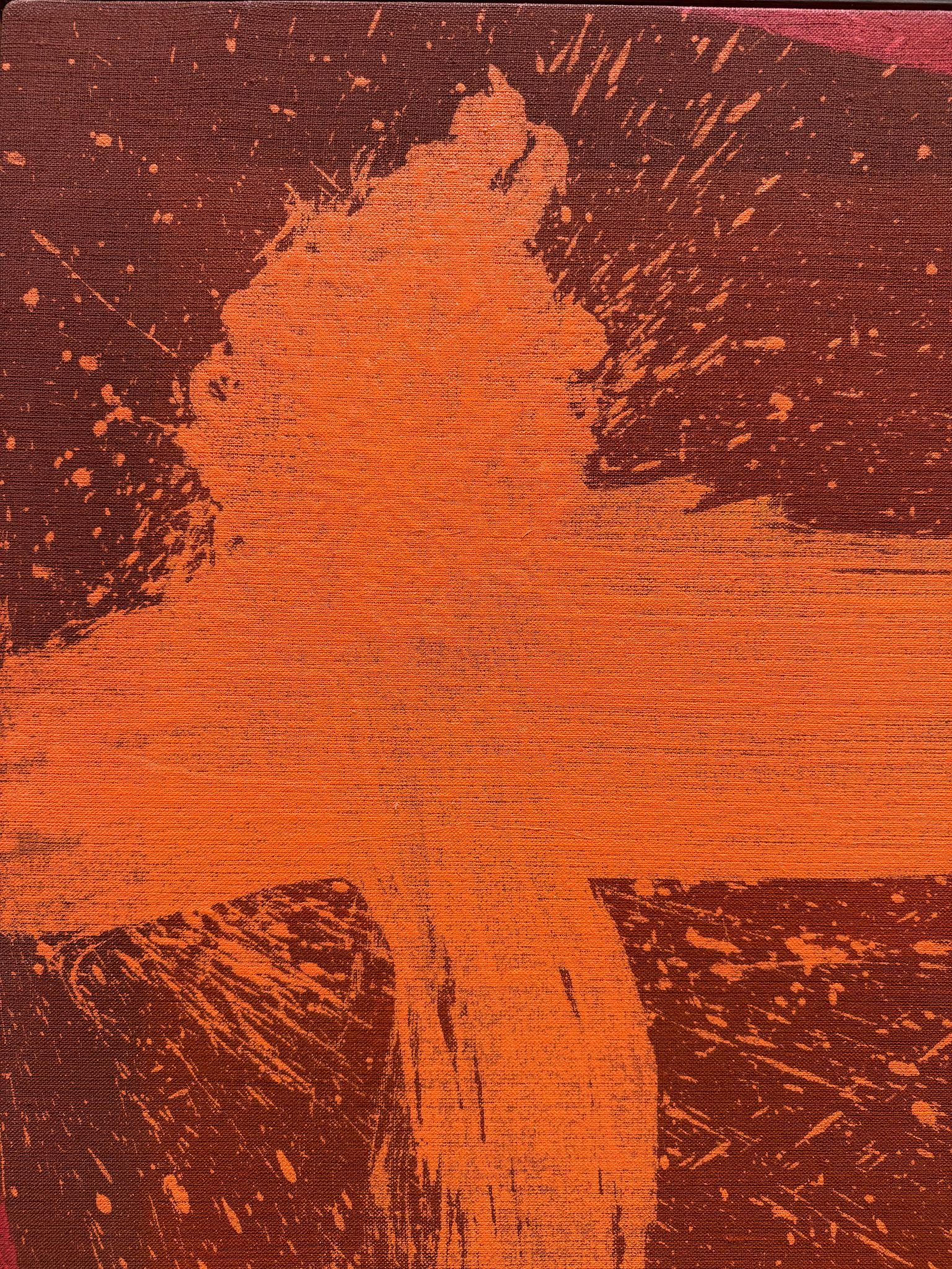 RESUMEN Paisajes gestuales Naranja Rojo Contemporáneo Jonathan Freemantle en venta 2
