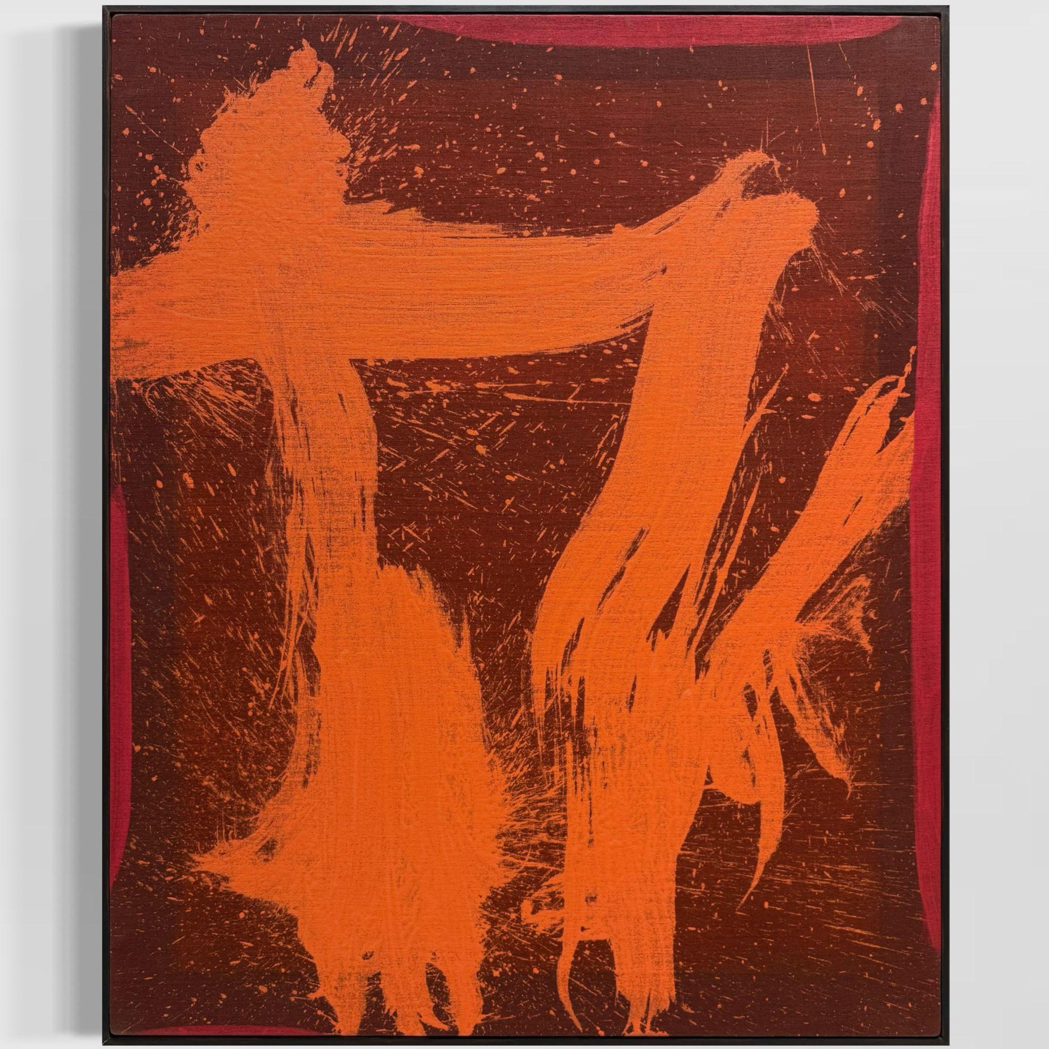 RESUMEN Paisajes gestuales Naranja Rojo Contemporáneo Jonathan Freemantle