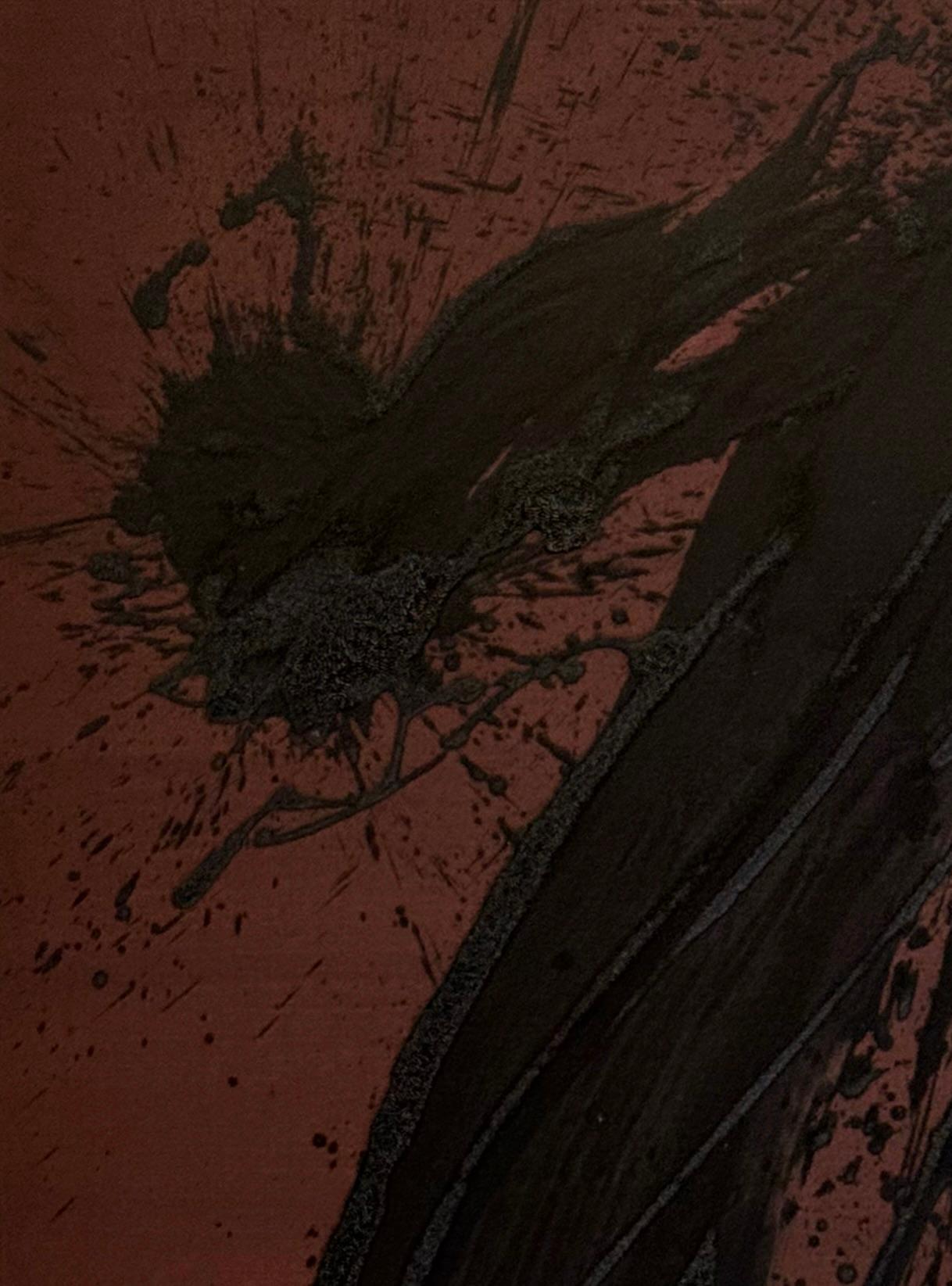 Jonathan Freemantle Contemporary Abstract Expressionist Painting Dark Tones For Sale 1