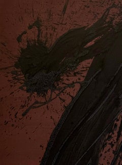 Jonathan Freemantle Contemporary Abstract Expressionist Painting Dark Tones