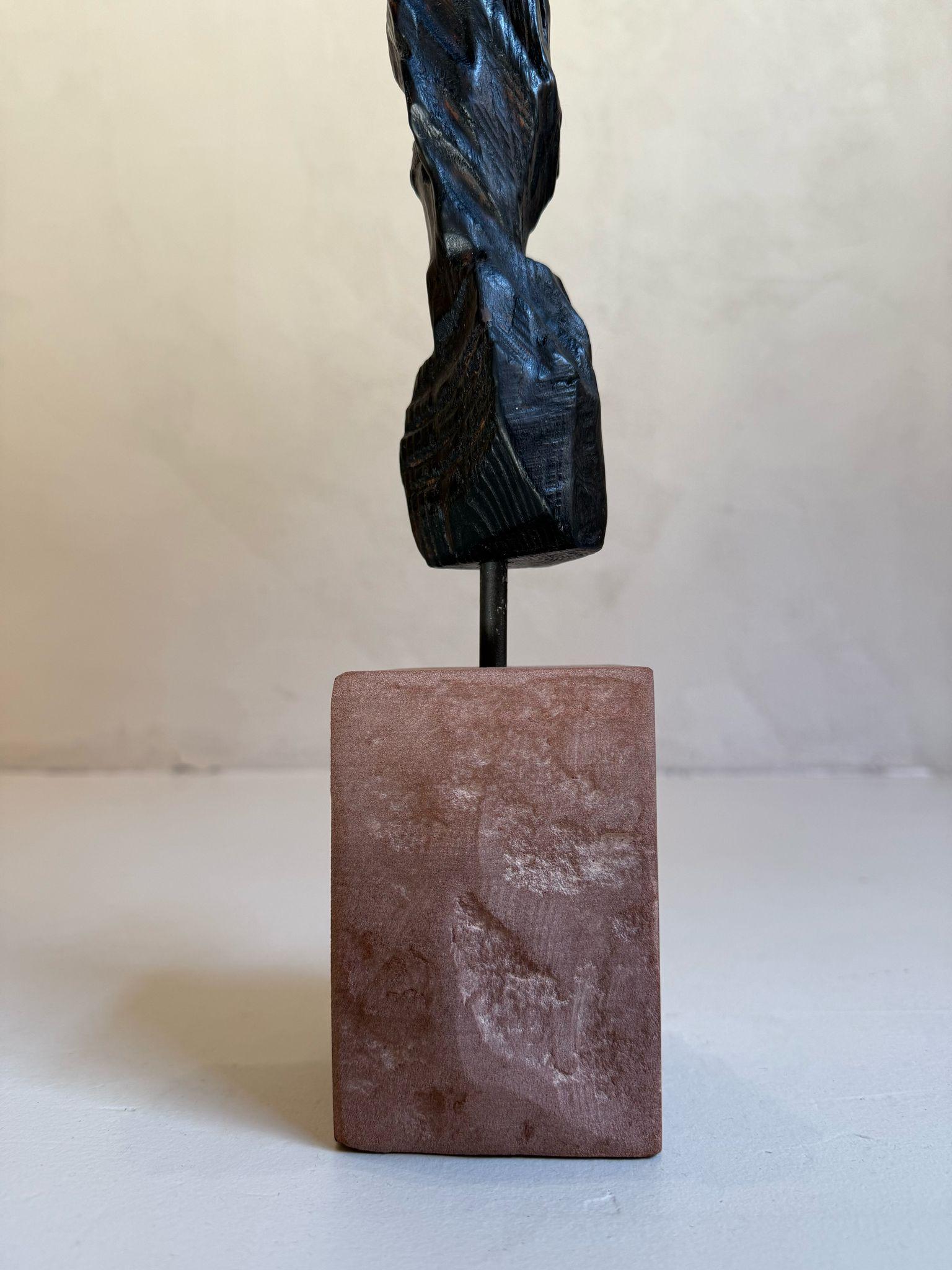ABSTRACTO Escultura de madera Paisajes Negro Contemporáneo Jonathan Freemantle en venta 1
