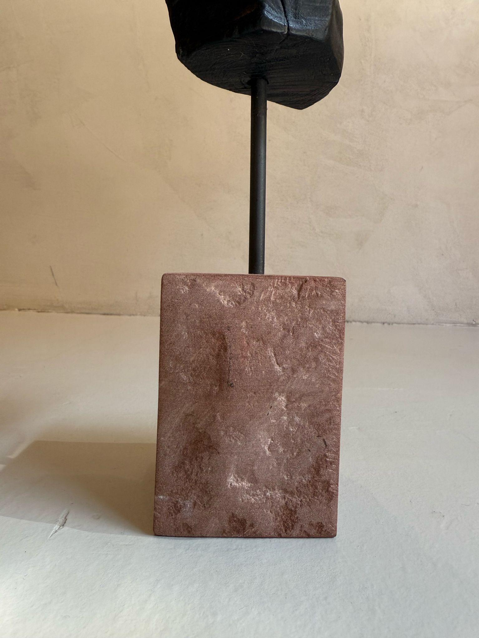 ABSTRACT Sculpture Wood Landscapes Noir Contemporain Jonathan Freemantle en vente 3