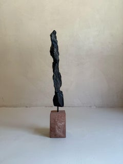 ABSTRACT Scultura in Wood Paesaggi Nero Contemporaneo Jonathan Freemantle