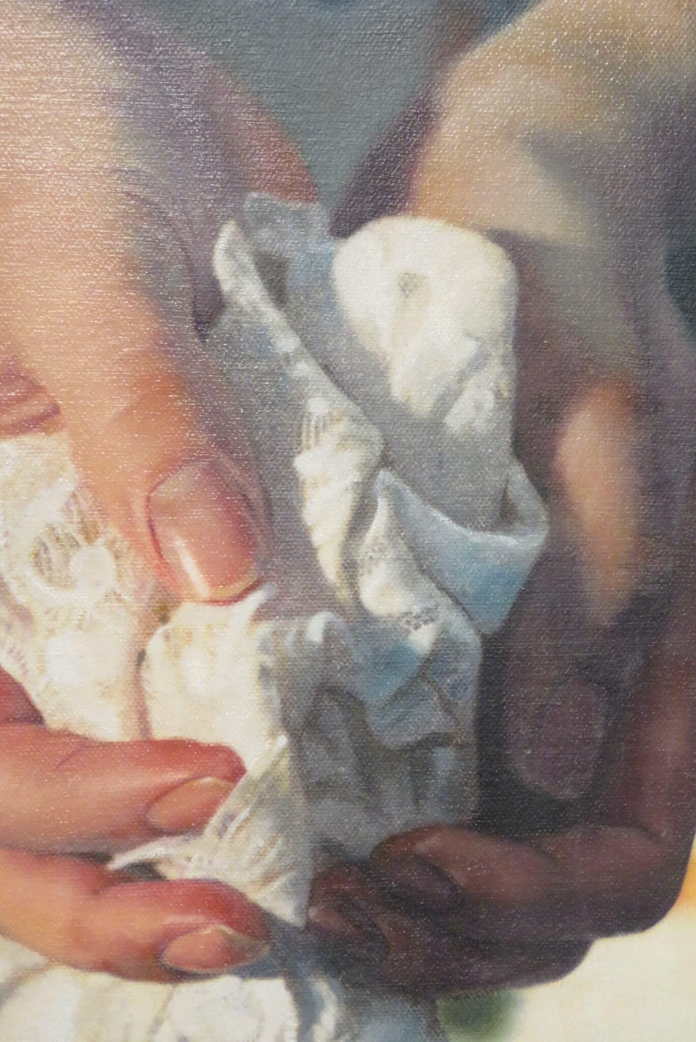 Schönes englisches fotorealistisches ORIGINAL-Ölgemälde von 1994 