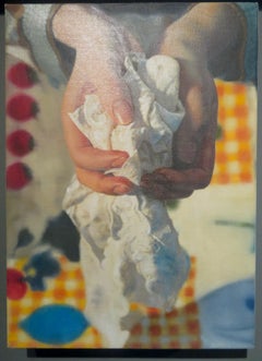 Beautiful English photo realist ORIGINAL oil painting from 1994 "Hand Study"
