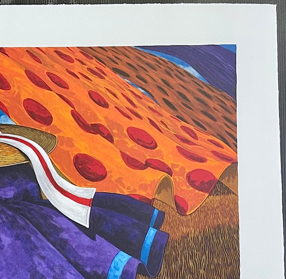 FARM WOMAN Signierte Lithographie, Lowcountry Landscape Gullah Geechee Culture Quilts im Angebot 1