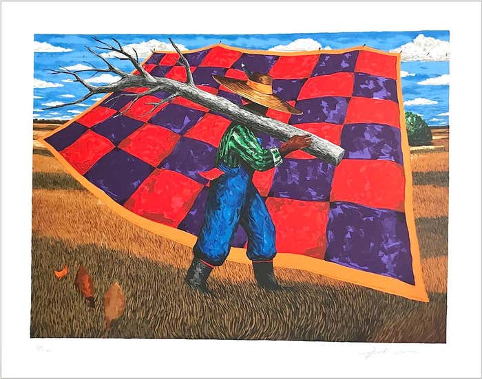 Jonathan Green - GEECH Signed Lithograph, Man Working, Lowcountry SC ...