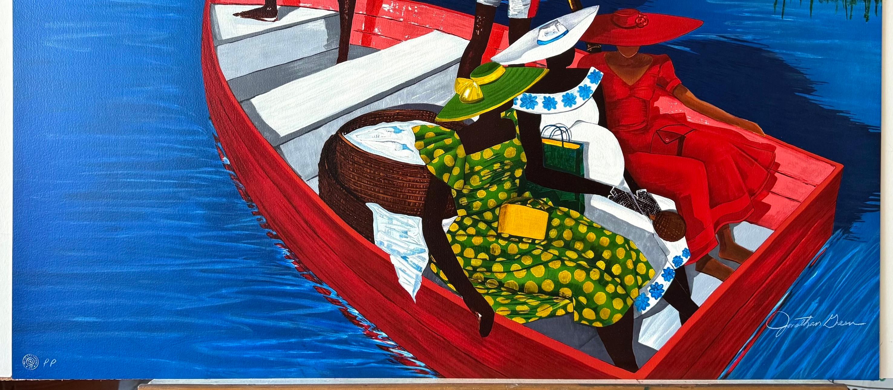 THE ESCORTING OF RUTH Signed Lithograph, Lowcountry, Sweetgrass, Gullah Culture For Sale 2