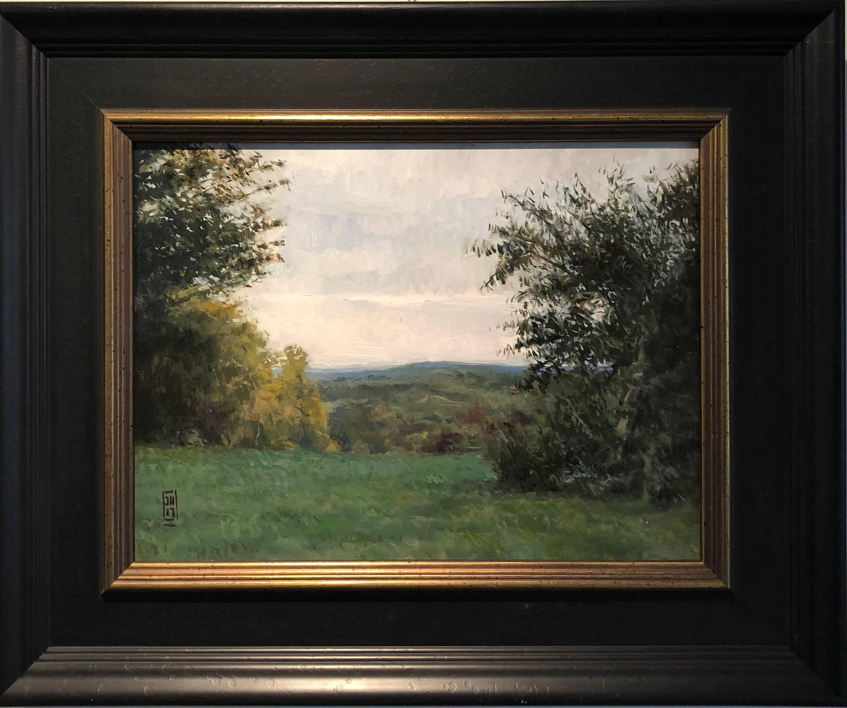 Green with Distant Hills - American Realist Painting by Jonathan Hayes