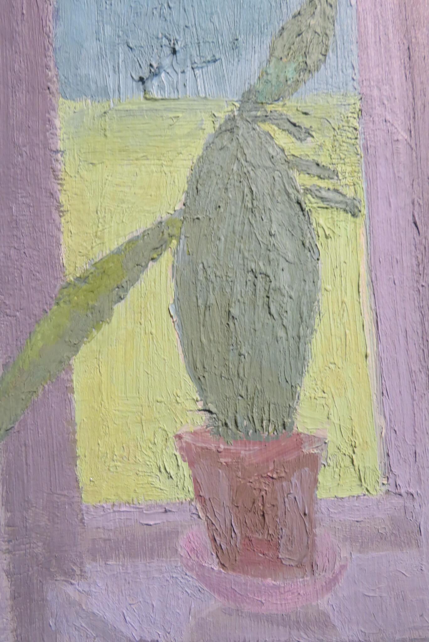 LARGE Modern British oil painting STUDIO WINDOW exhibited in London 1996 1