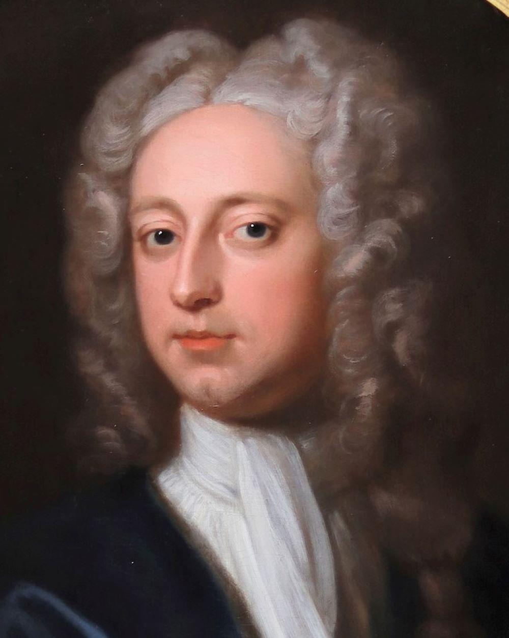 A Superb pair of oval portraits with full provenance .Portrait of John Wood Esq of Hollin Hall, Yorkshire; Portrait of Francis Wood. Circa 1710.

Oils on canvas:29 x 24 in. Frame: 37 x 34 in. Superb period oval carved wood frames. 

John Wood of