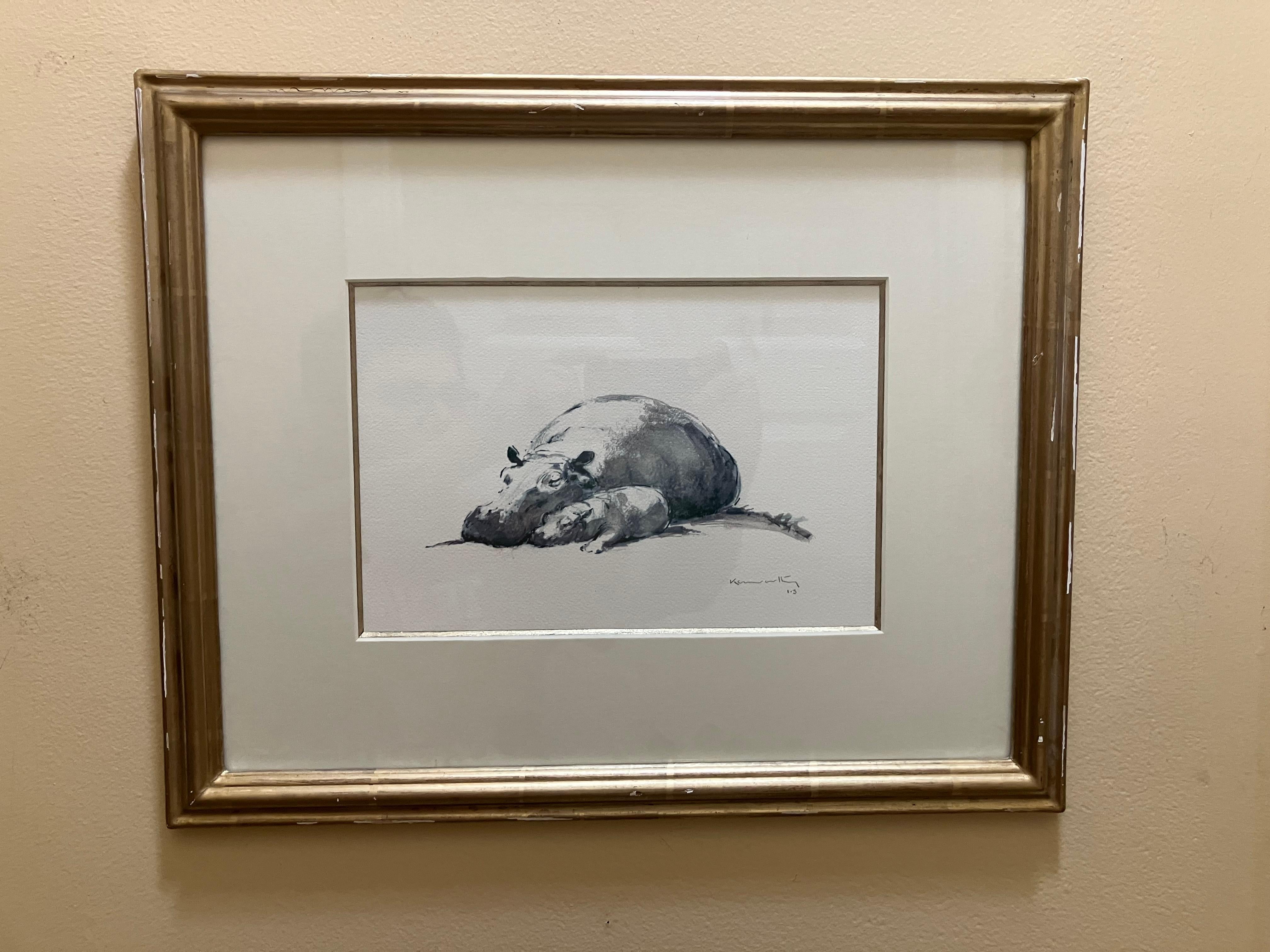 Jonathan Kenworthy Mother and Baby Hippo For Sale 2