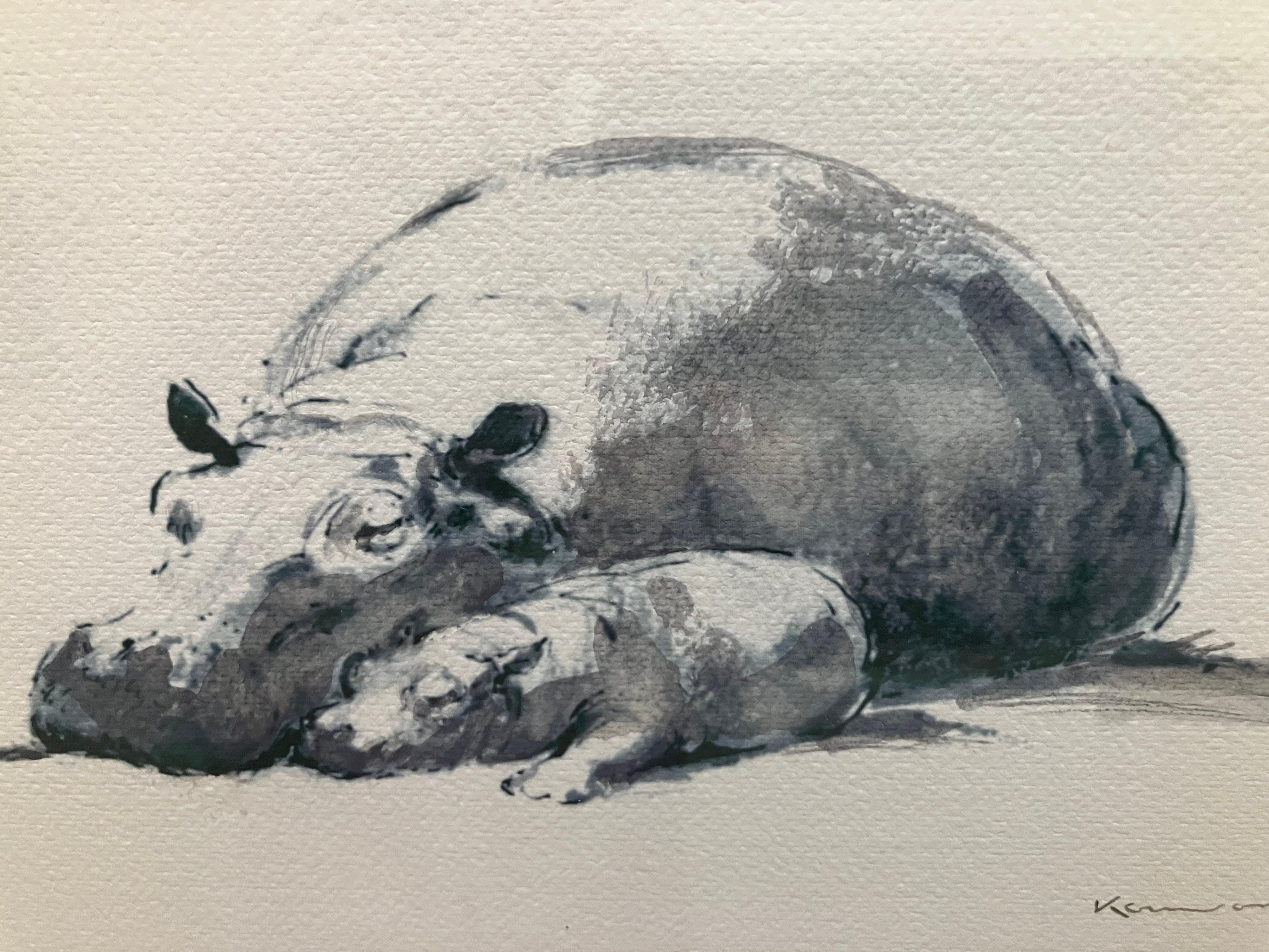 Jonathan Kenworthy Mother and Baby Hippo For Sale 4