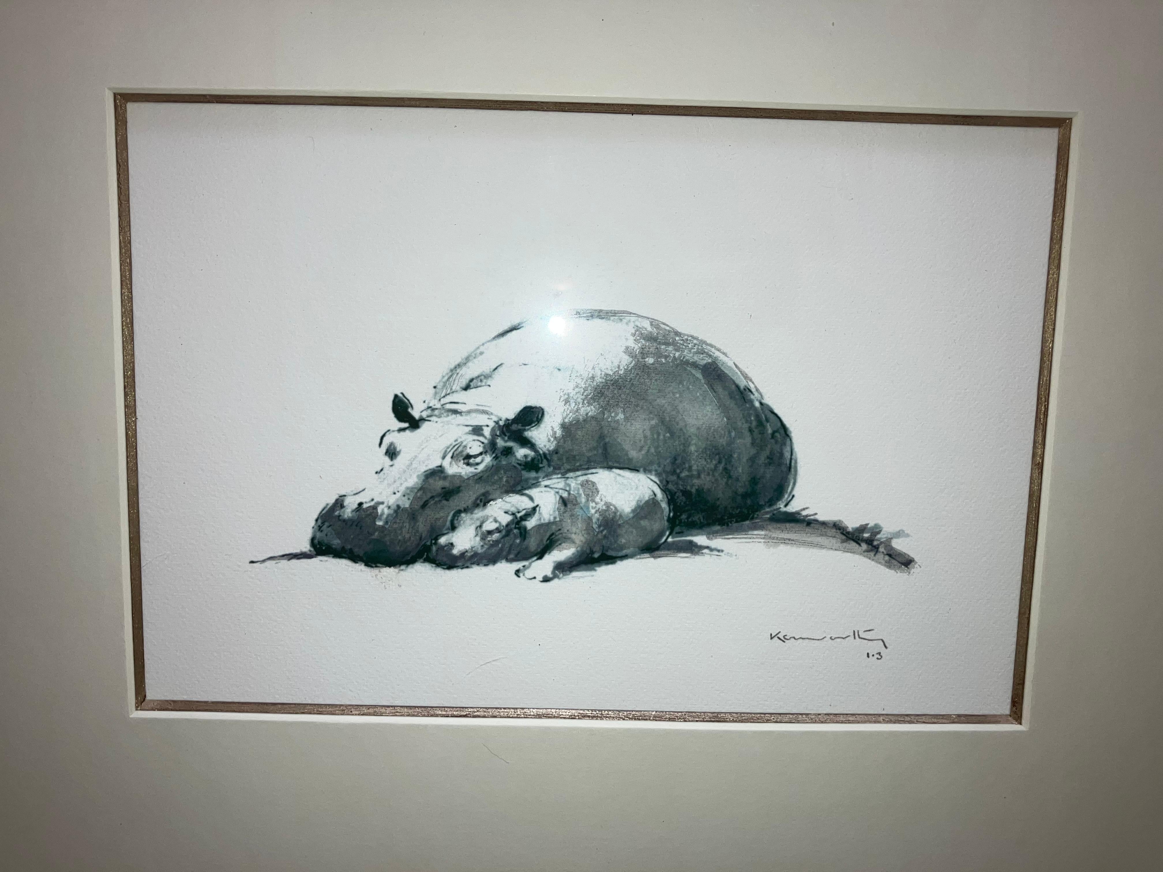 Incredible very limited edition print by the master British sculptor Jonathan Kenworthy. He was born in 1943 and is known worldwide for his animal sculptures. He has Auction records over $50,000 for a sculpture, but sells for much more in galleries.