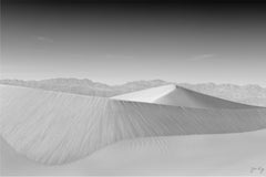 Pyramid Dune, Death Valley. Fine art black & white landscape photography print.