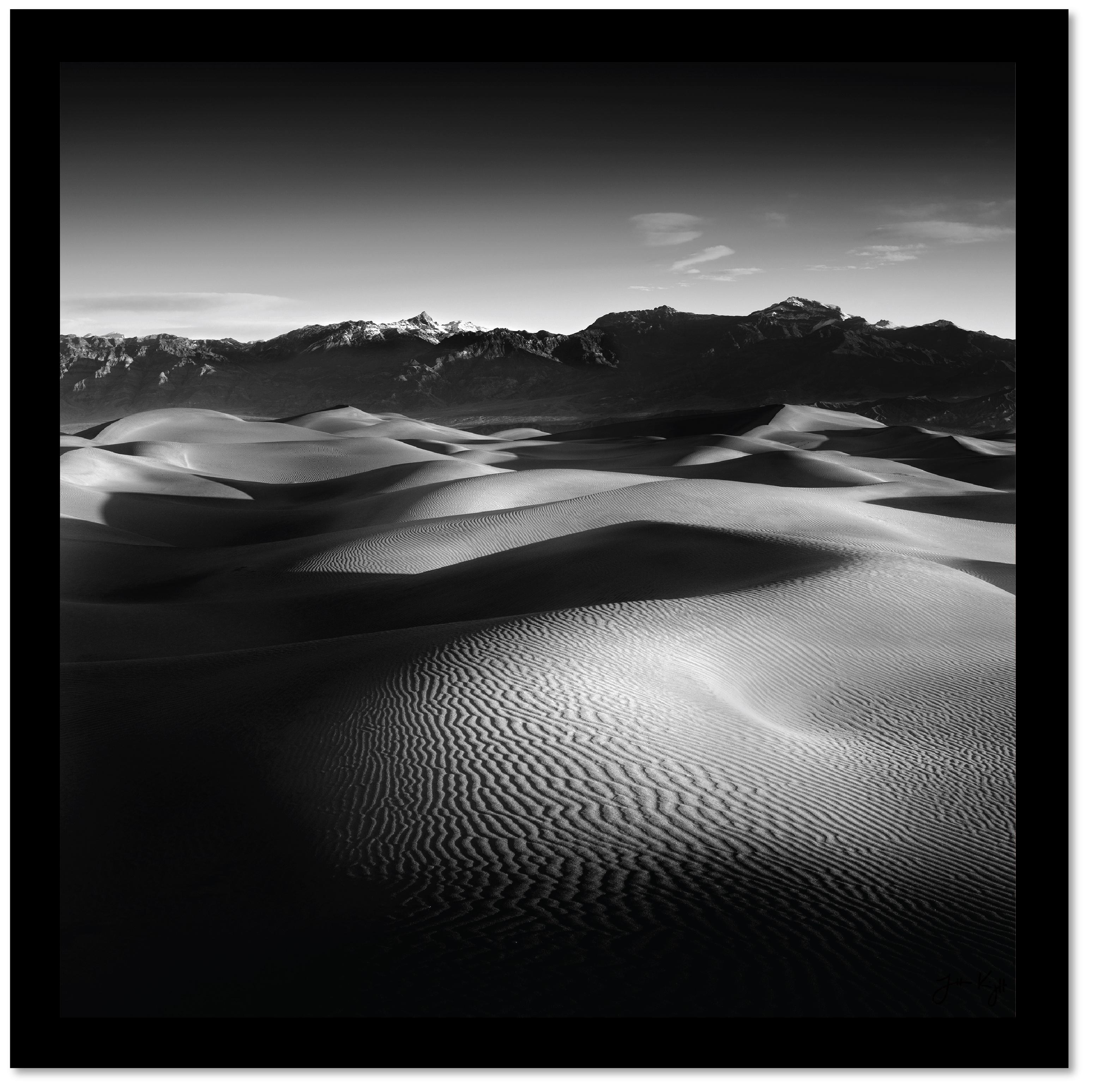 Summit & Dunes, Death Valley. Fine art black & white landscape photography print - Photograph by Jonathan Knight