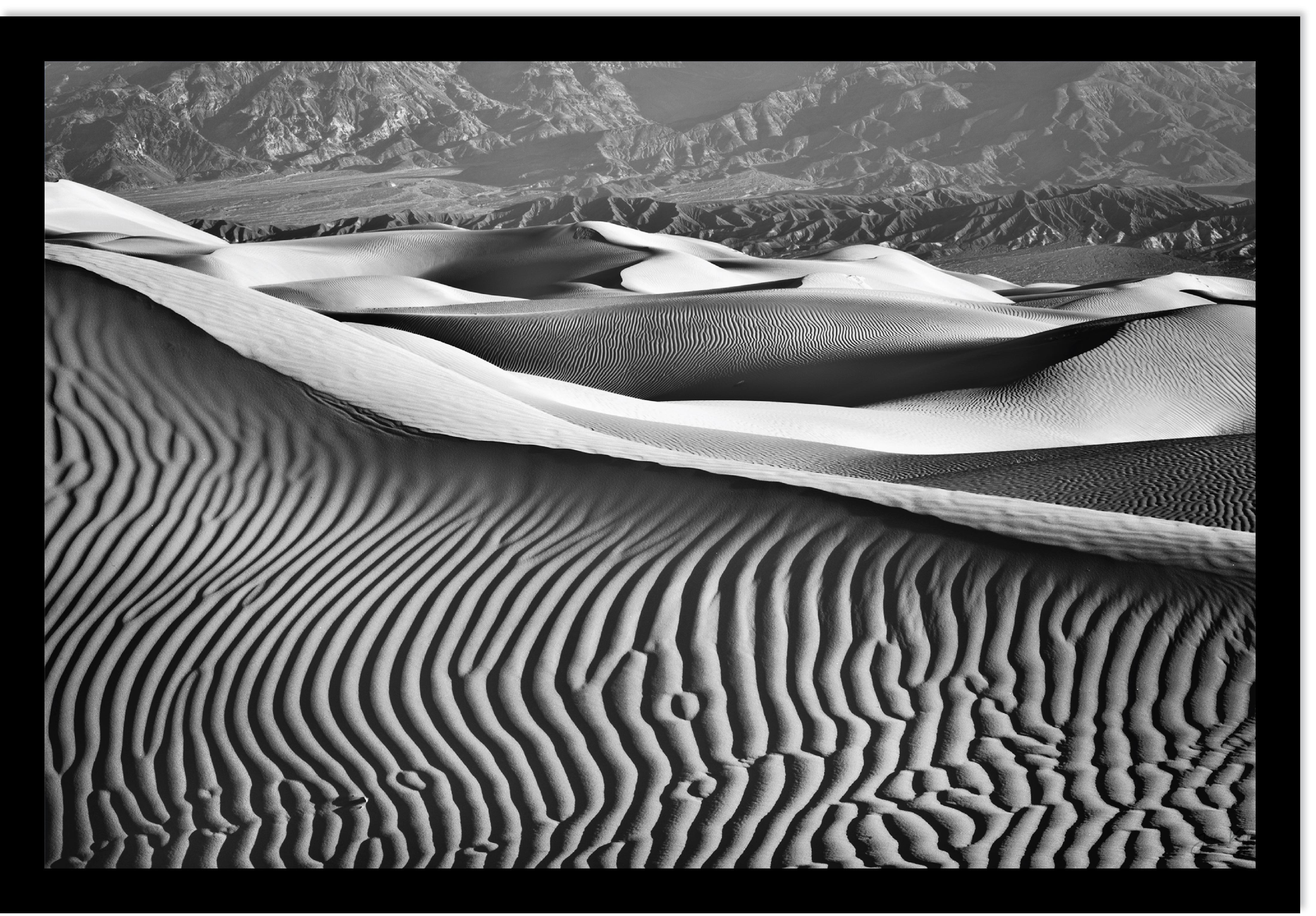 Zebra Stripes, Death Valley Fine art black & white landscape photography print - Photograph by Jonathan Knight