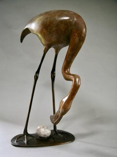 Flamingo - Bronze Sculpture - Contemporary - Animal