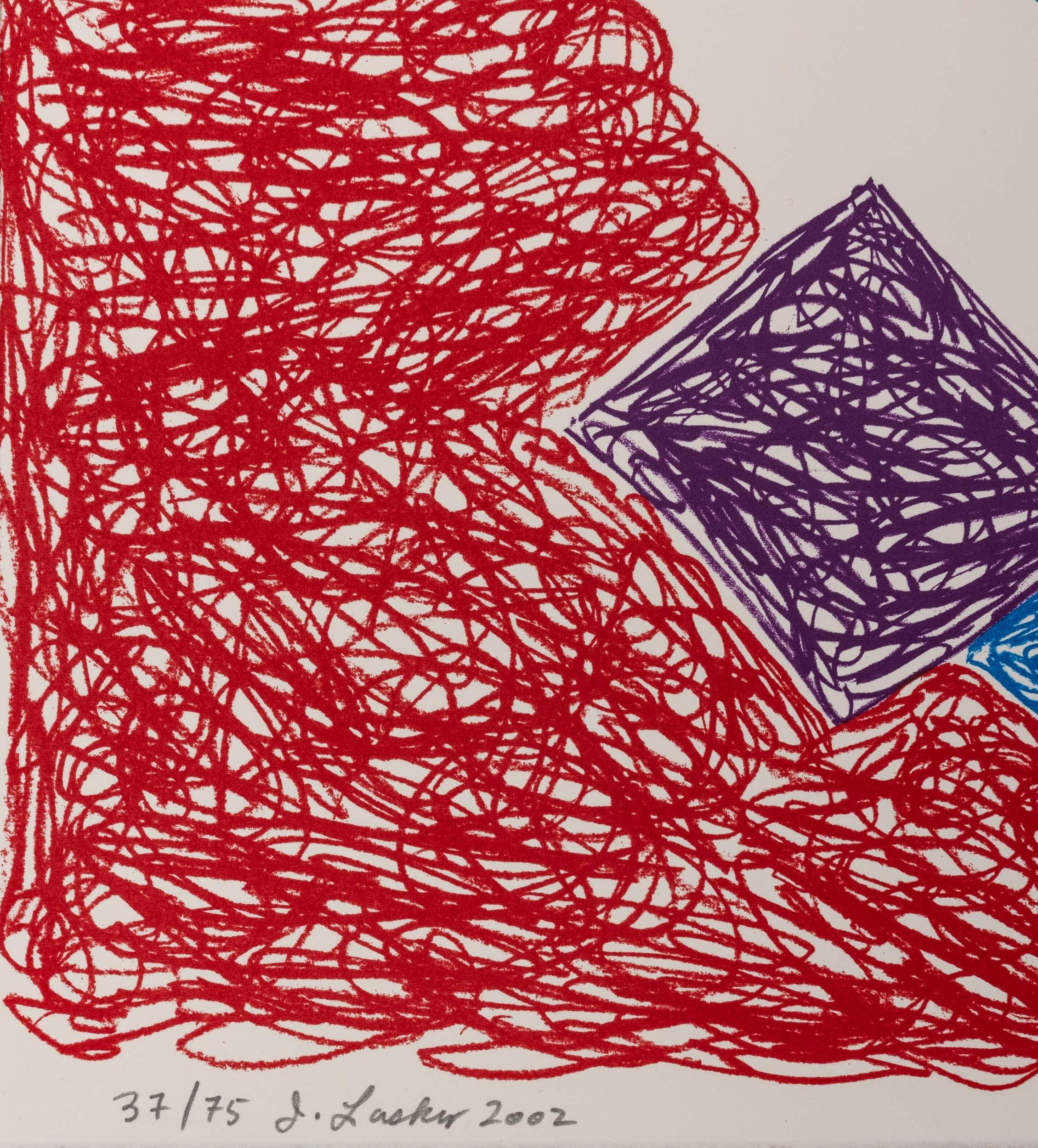 Jonathan Lasker (1948) - Construcción inconsciente - Litografía sobre papel - 2002 en venta 1