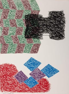 Jonathan Lasker (1948) - Unconscious Construct - Lithograph on paper - 2002