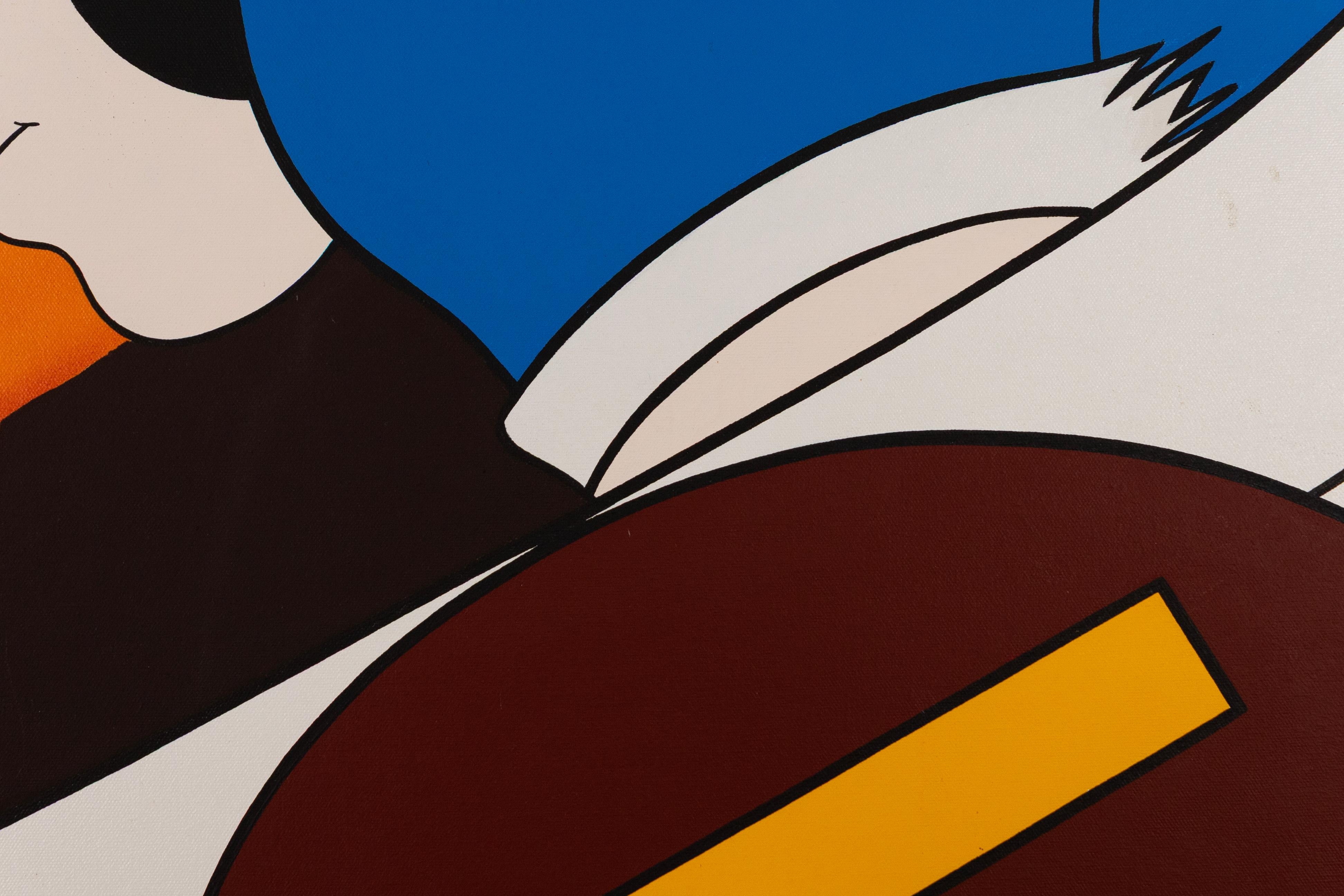 Toile Jonathan Speed Racer Signé Graphic Pop Art Anime Painting on Canvas 2005 en vente