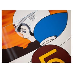 Jonathan Speed Racer Signé Graphic Pop Art Anime Painting on Canvas 2005