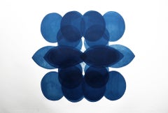 Jonathan Moss, NV6, Contemporary Minimalist Print, Blue Art, White Art