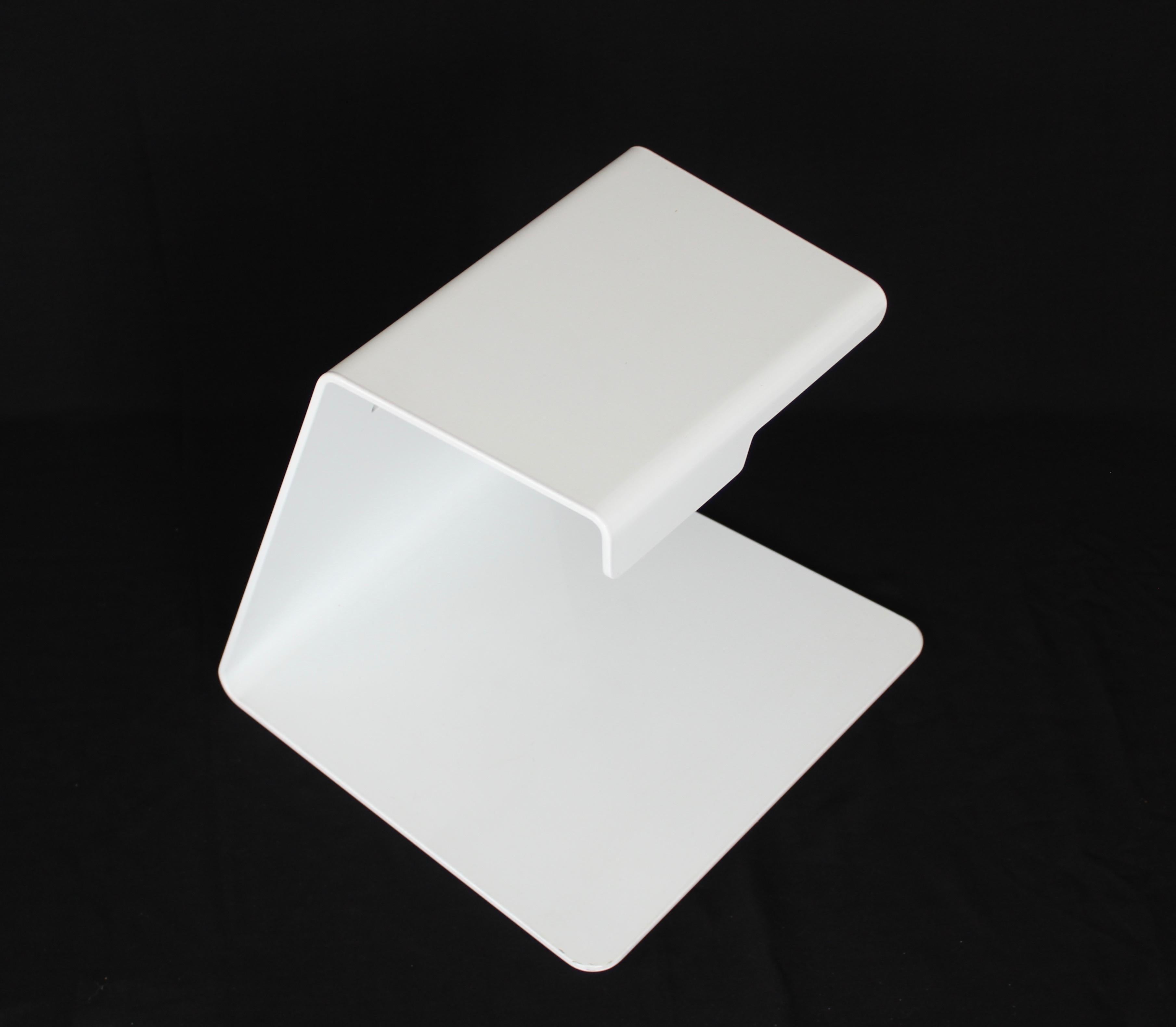 Jonathan Nesci Folded Aluminum Powder Coated White Jack Stool For Sale 3