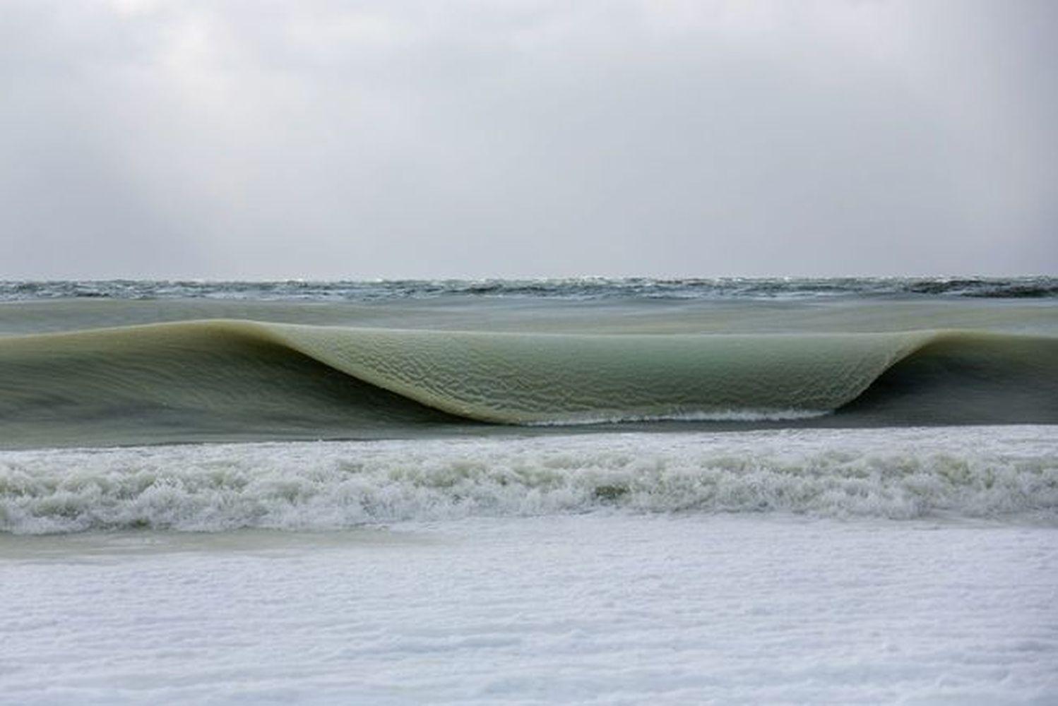 Jonathan Nimerfroh Landscape Photograph - "Peelers" Nantucket Island Photography / Slurpee Waves