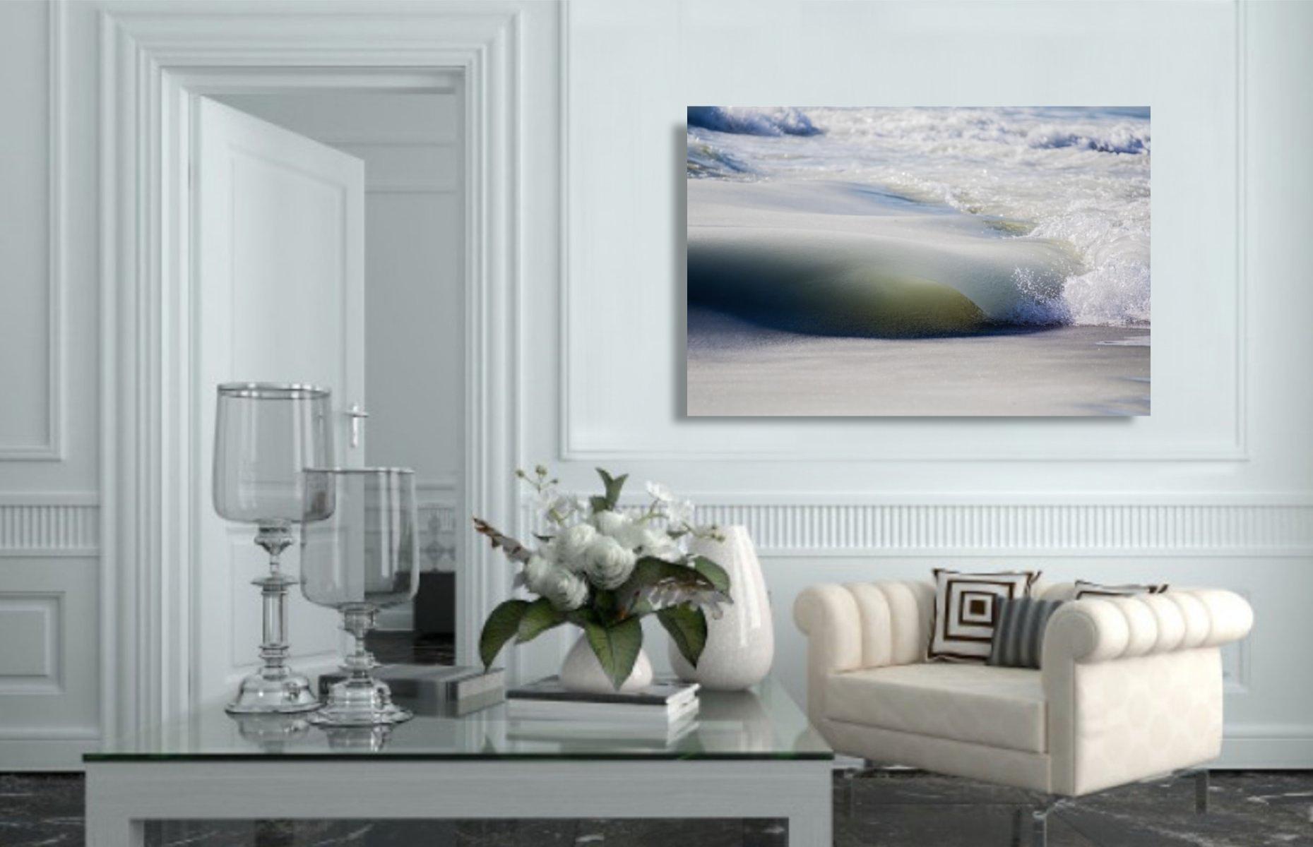 Cueva marina / Fotografia de la Isla de Nantucket / Slurpee Waves - Landscape Photograph Gris de Jonathan Nimerfroh