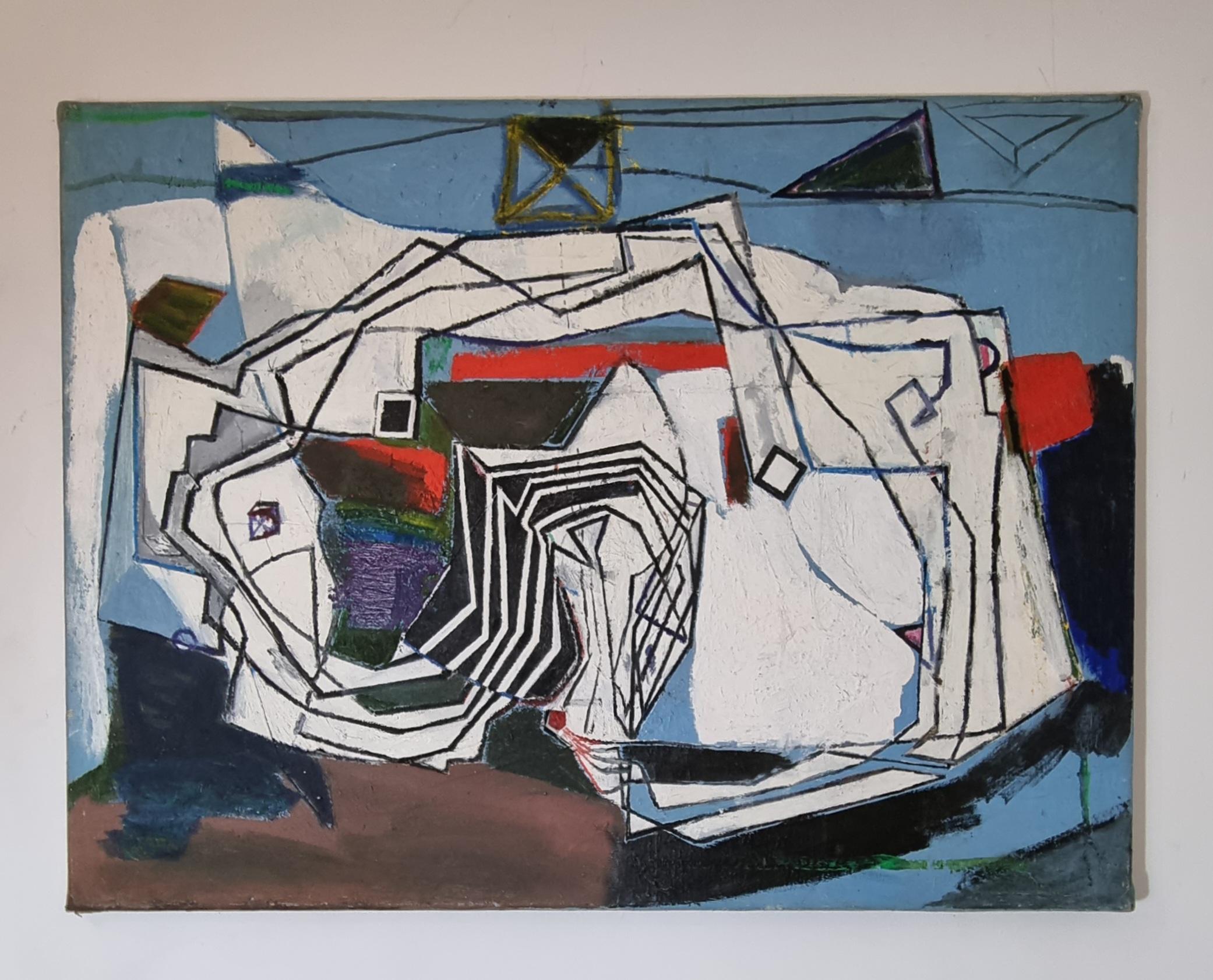 Pittura del XX secolo Olio su tela di Jonathan Richard Turner C. 1960 in vendita 2