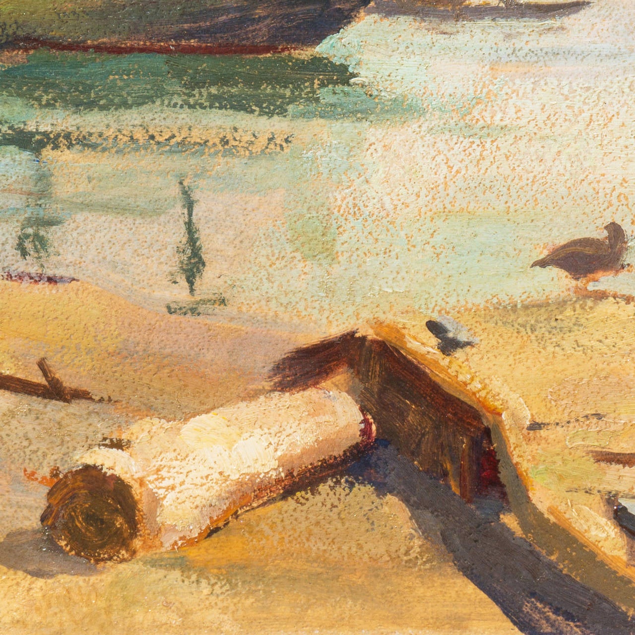 'Harbor Mist', Pasadena Art Museum, California, Post-Impressionist oil For Sale 1