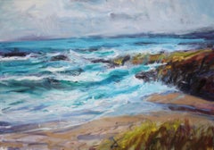 Wild West Coast by Jonathan Shearer - Seascape oil painting, ocean waves