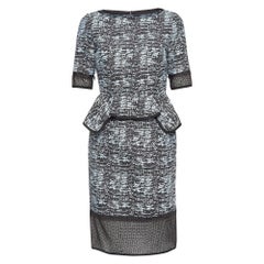 Jonathan Simkhai Blue/Black Patterned Nylon and Cotton Short Dress S