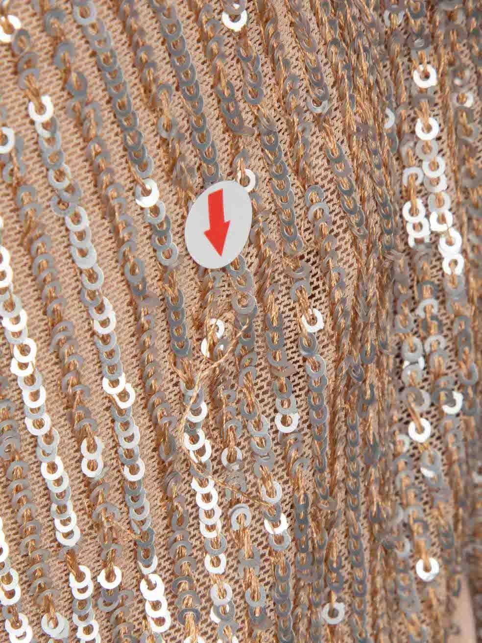 Jonathan Simkhai Minifalda de lentejuelas color champán Talla XS en Excelente estado para la venta en London, GB