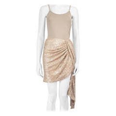 Jonathan Simkhai Minigonna di paillettes color champagne Taglia XS